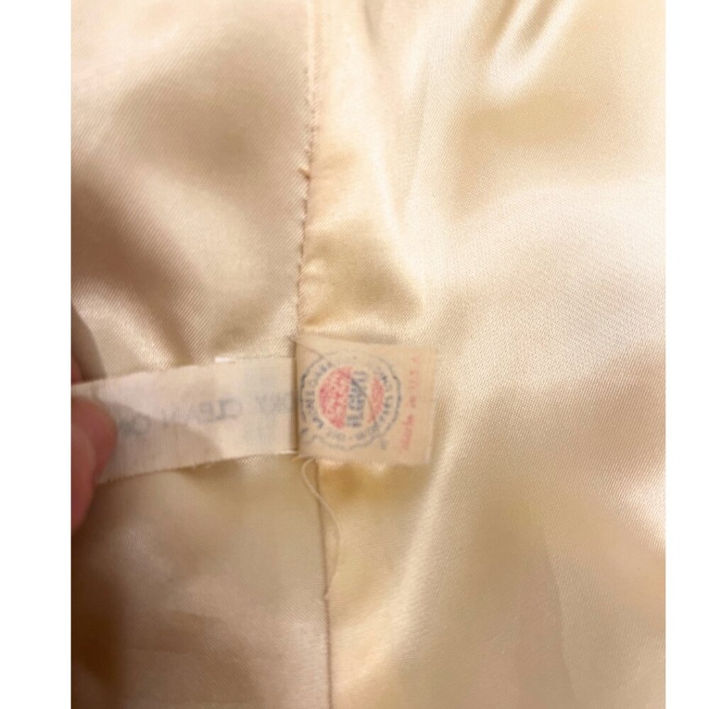 VTG I.Magnin Cream Color Preppy Mohair Coat USA Union Made 1960s Wood Toggles - Picture 16 of 16
